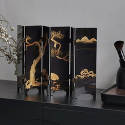 Desktop Small Screen Windscreen, Japanese Retro Creative Style, Gift-Giving, Chinese Classical Crafts, Mini Decorative Home Furnishings