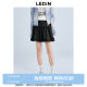 Lecho irregular double-layer short skirt summer new black skirt C2GEF2150
