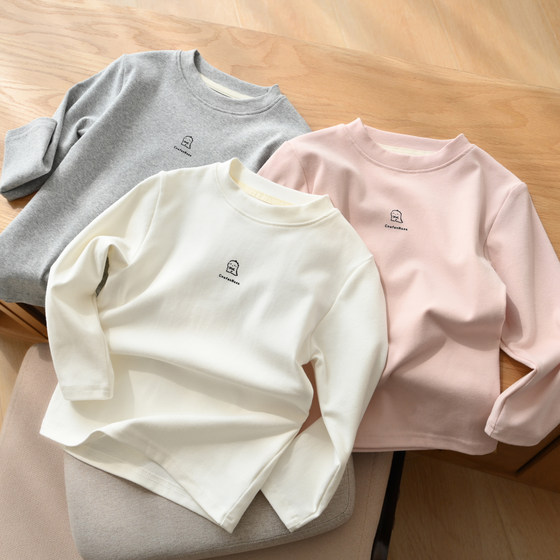 
Class A, Yuanqi Cotton, Children's Base Shirt, Children's Round Neck, Boys and Girls' Long Sleeve Basic T-shirt, Spring and Autumn Style