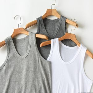Two-piece men's basic cotton vest in summer, full cotton breathable and sweat-absorbing, husband and dad are easy to wear