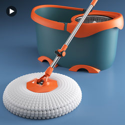 Mop 2024 New Model for Home Use, One-Step Cleaning, Self-Wringing, Rotating, Hands-Free, Dual-Drive Automatic Spin-Dry Mop Bucket