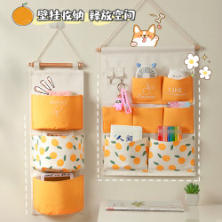 Wall-Mounted Storage Bag Behind the Door, Hanging Storage Bag, Wall Hanging Organizer, Wardrobe Bed Curtain, Student Dormitory Bed Storage Rack