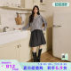 Three Quarters 24 Autumn and Winter A-line wool high waist pleated skirt Yintai Department Store boutique 301355