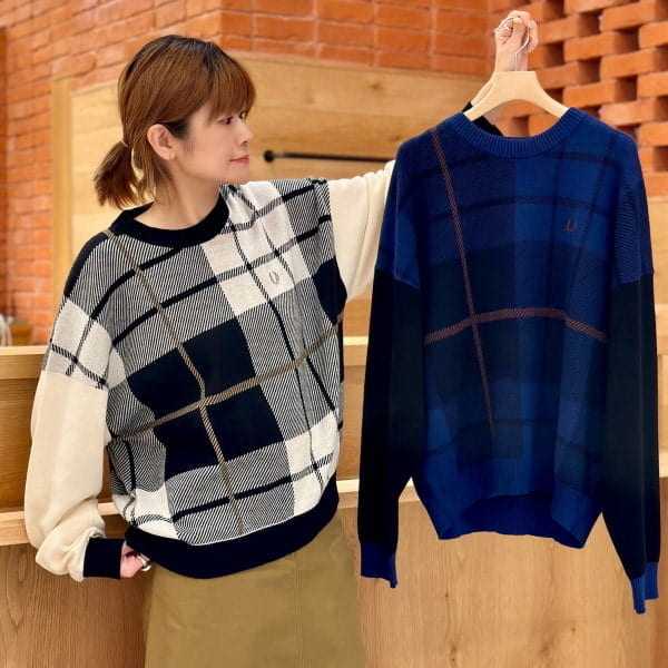 Daily list 2025 spring new product round neck square knitted casual pullover sweater sweater RAYBEAMS joint brand model