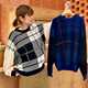 Daily list 2025 spring new product round neck square knitted casual pullover sweater sweater RAYBEAMS joint brand model