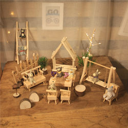 【Beautiful Items】Zakka Stargazing Small Animal Figurines Resin Micro Landscape Scene Decoration