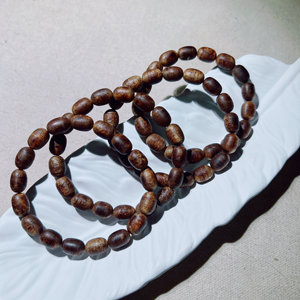 S902 Yingge Green Qi Nan Agarwood Bracelet 8/12mm Wooden Disk Play Single Circle Couple Jewelry
