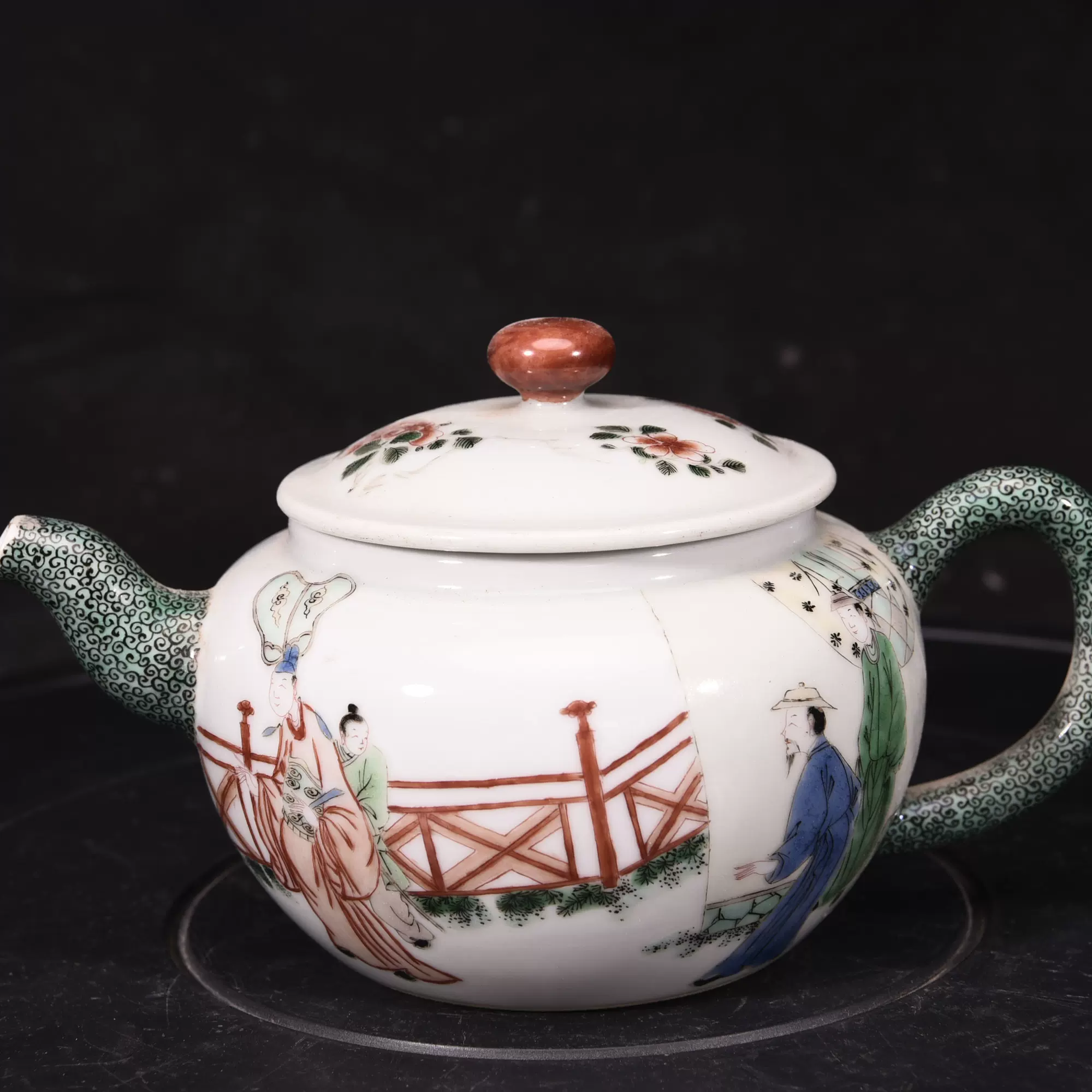 相談中 中国 色絵 大茶壷 茶道具 康熙年製在銘 - 家具・インテリア