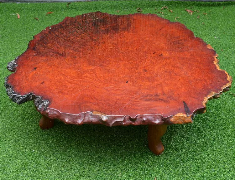 中国　天然木　花梨葡萄木　瘤木　敷板　飾台　煎茶台　C　R7163E 中国 天然木 花梨葡萄木 瘤木 敷板 飾台 煎茶台 C R7163E