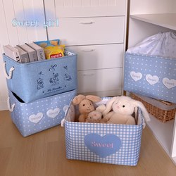 Cute Cartoon Clothes Storage Basket, Household Fabric Foldable Wardrobe Clothing Organizer, Children's Toy Storage Box