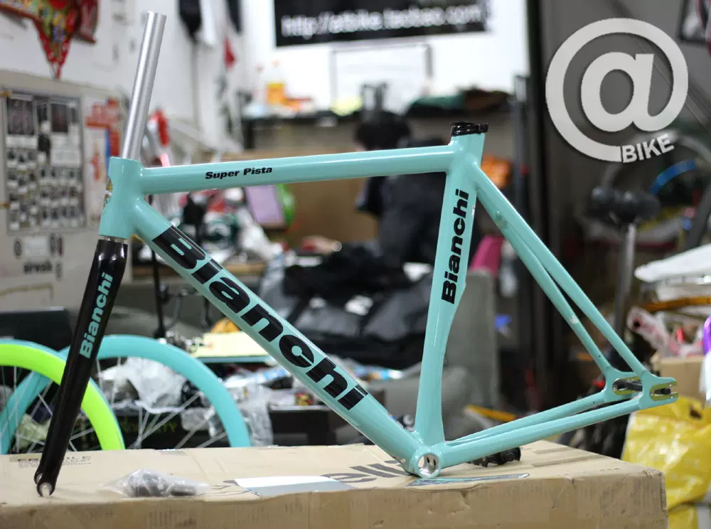 【日本産】 引取希望】bianchi super pista Azzurro サイズ 55 トラックレーサー、ピスト