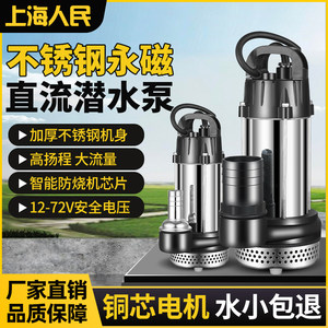 
Shanghai People's 12V24V48V60V72V DC submersible pump stainless steel permanent magnet battery car electric car water pump