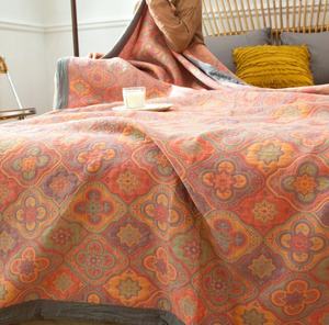 
Class A three-layer yarn towel quilt sofa cover blanket breathable cotton blanket bed cover dormitory cotton gauze thickened bed sheet