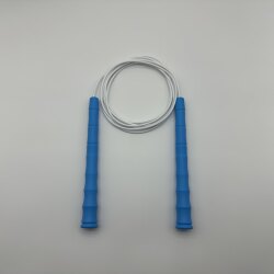 Ledong Steel-Wrapped White Rubber Rope for Competitive Figure Skipping, Multi-Swing Student Steel Wire Jump Rope, Diameter 3.0