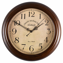 European-Style Solid Wood Modern Minimalist Retro Silent Clock Wall Clock Living Room Clock Chinese-Style Wooden Creative American-Style Wall Clock