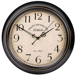 Lishida American Retro Silent Wall Clock Living Room Simple European Creative European-Style Wall Clock Nordic Art Decorative Clock