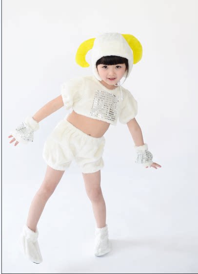 
New Year's Day Children's Small Animal Costumes Pleasant Goat Performance Costumes Lamb Performance Costumes Cartoon Animal Style Performance Costumes