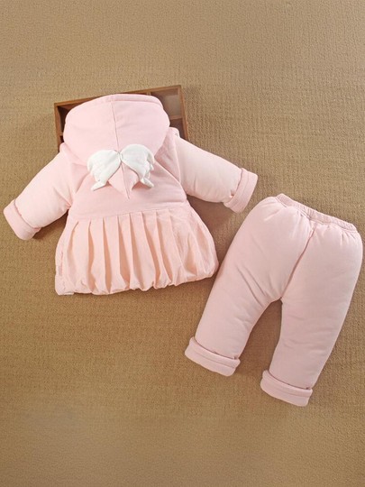 navy blue dress for baby girl Baby Girl Cotton Jacket 3pc Set