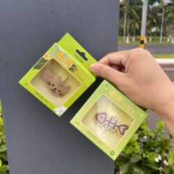 Hainan Coconut Carving Coconut Shell Hairpin Cultural and Creative Travel Souvenir Souvenir Coconut Shell Kitten Little Bear Piglet Fish Bone Head