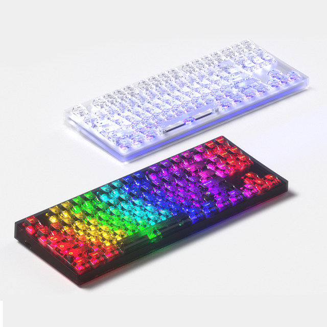 Fuling MK870 fully transparent keycap finished mechanical keyboard ...