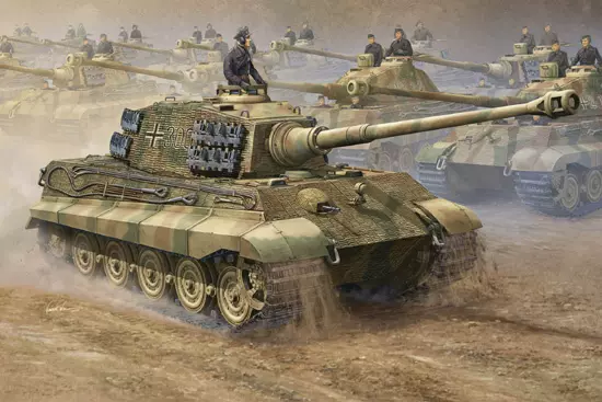 现货小号手虎王坦克2合1(亨舍尔炮塔和波尔舍炮塔) 00910 模型-Taobao