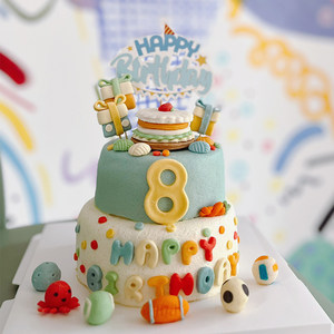 Pet cake double -layer 4 -inch 5 -inch toy ball rich color childlike pure meat celebrate cheese sheep milk cats and dog birthday
