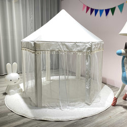 Children's Canvas Toy Hexagonal Tent Princess Castle Game House Reading Corner Yurt Baby Indoor Big House