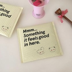 New Envelope Bag ins Style Cartoon Bear Bubble Bag for Women, Thickened Waterproof Bag, Packaging Express Bag, Pearl Film