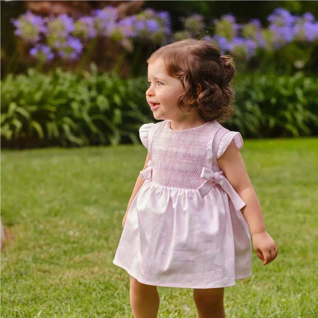 现货西班牙Tutto piccolo女小童连衣裙纯棉上衣背带连体裤套装