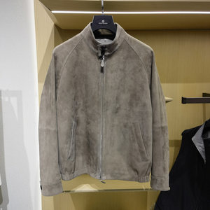 
Spring new style suede business casual plum collar genuine leather jacket for men, fashionable, handsome and versatile sheepskin jacket Fang Shi