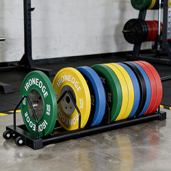 Barbell Full-Plastic Storage Rack, Barbell Plate Gym Strength Area Movable Rack, Barbell Plate Cart, Barbell Plate Rack