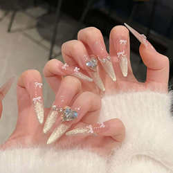 2025 New Wearable Nails, Handmade High-End Nail Art, Elegant Butterfly Nail Stickers, Brightening Cat Eye, Pure and Fairy-Like Style