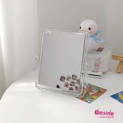 Mirror Ins-Style Makeup Mirror Simple Desktop Transparent Acrylic Student Dormitory Tabletop Style Double-Sided Dressing Mirror