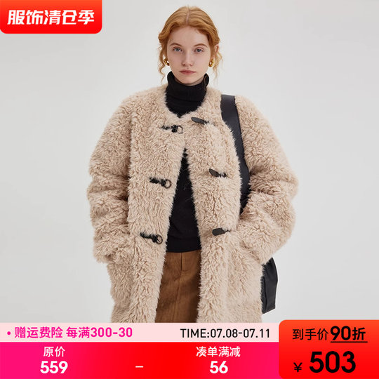 Fan Luo 2023 New Winter Style Fur Buckle Large Volume 