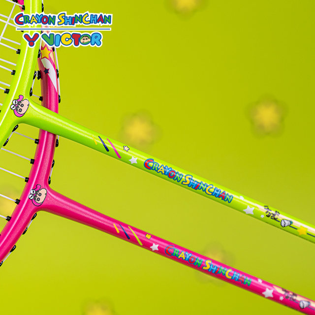 VICTOR badminton racket Crayon Shin-chan joint series full carbon pair ...