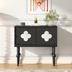 Ultra-Thin and Extremely Narrow Wall-Mounted Luxury French-Style Vintage Decorative Cabinet for the Entrance Hall, Living Room, Foyer, or Hallway End