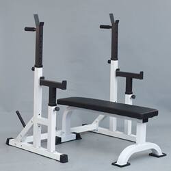 Squat Rack for Home Use, Simple Split Squat and Bench Press Rack, Fitness Barbell Set, Barbell Rack, Weightlifting Bench, Professional Equipment