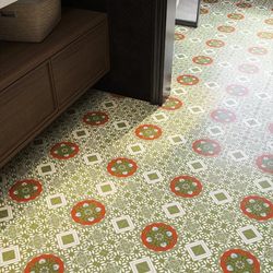 Guangdong-Made French-Style Retro Small Floral Tiles 300X300 Green Kitchen and Bathroom Tiles, Wall Tiles, and Mosaic Floor Tiles
