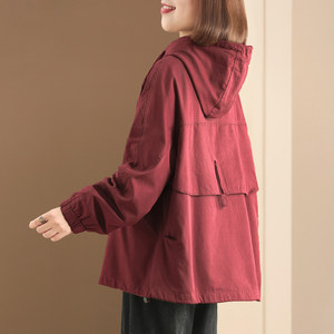 Peacock Feifei Original design Korean version large size plus velvet mid-length windbreaker jacket for women 2025 spring and autumn new style