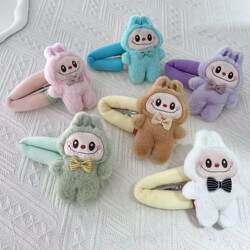 Cartoon Cute Plush Ugly-Cute Rabbit New Plush Sponge Hair Clip Side Bangs Bb Clip Hair Accessory