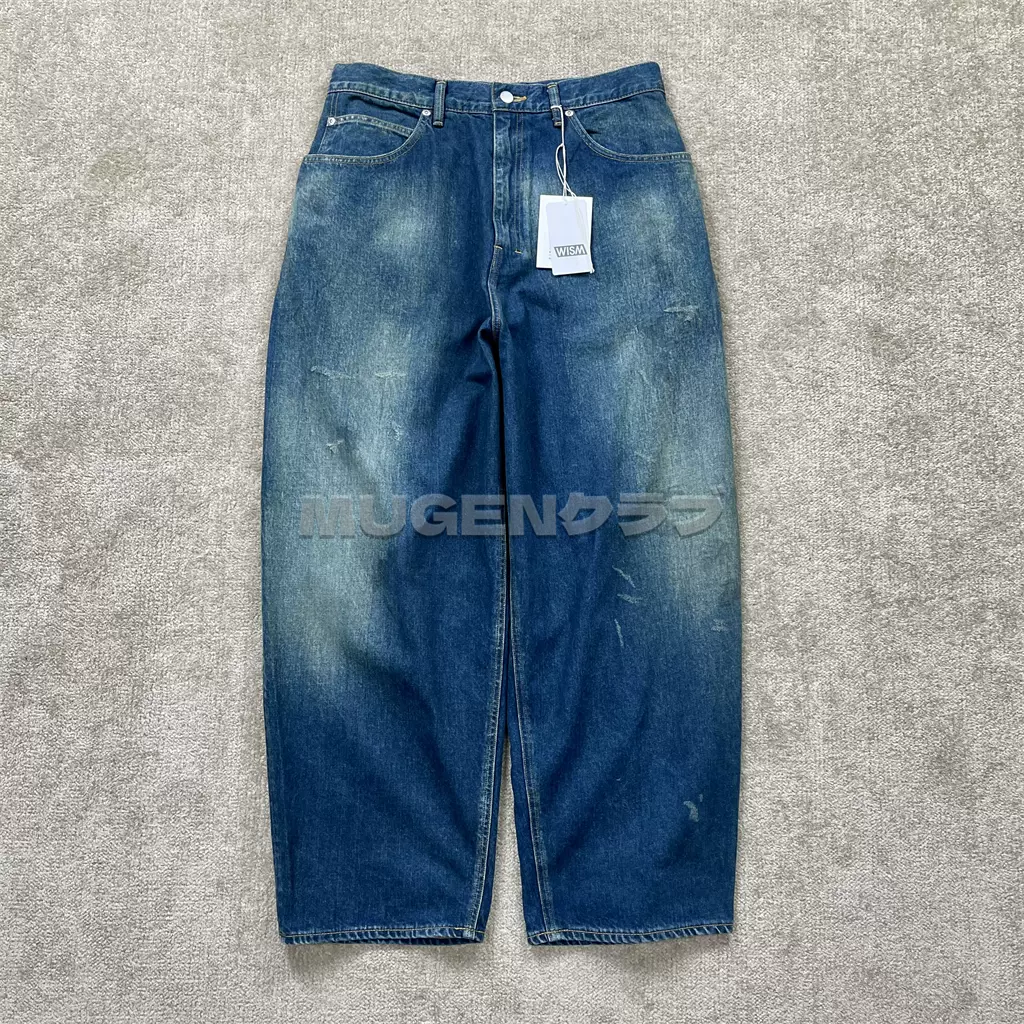 MUGEN现货ANCELLM WISM BESPOKE AGING LOOSE TAPERED 5P 牛仔裤-Taobao