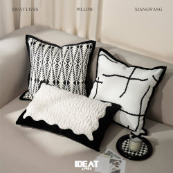 2025 New Style Throw Pillow Modern Minimalist Living Room Sofa Cushion Model Room Headboard Bay Window Cushion Homestay Lumbar Pillow