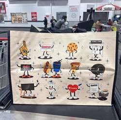 Costco New Limited Edition Cartoon Anime Foldable Portable Extra-Large Eco-Friendly Shopping Bag Moving Tote Bag