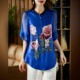 Spring and Autumn Brand Discount Soft and Comfort Thin Royal Blue Mid-Sleeve T-shirt
