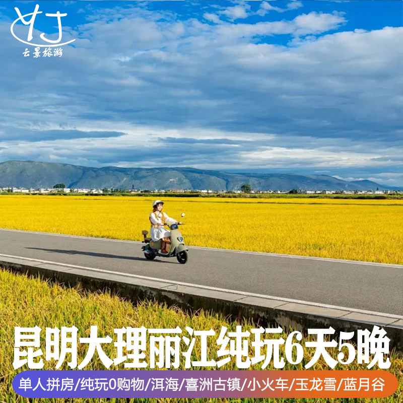 云南纯玩旅游6天 | 昆明大理丽江西山洱海喜洲古镇小火车玉龙雪山 - 定制游预订