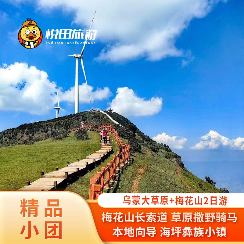 贵州乌蒙大草原梅花山索道彝族小镇2日|2-6人团轻奢住宿草原骑马 - 定制游预订