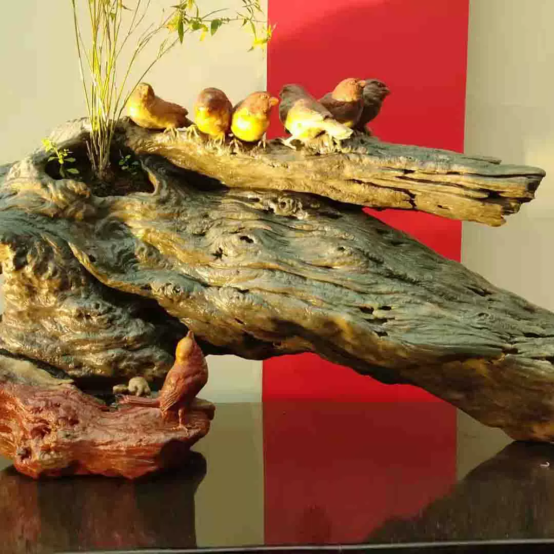 天然寿山石芙蓉摆件手工原石雕刻客厅玄关田黄石雕件玉石工艺品-Taobao