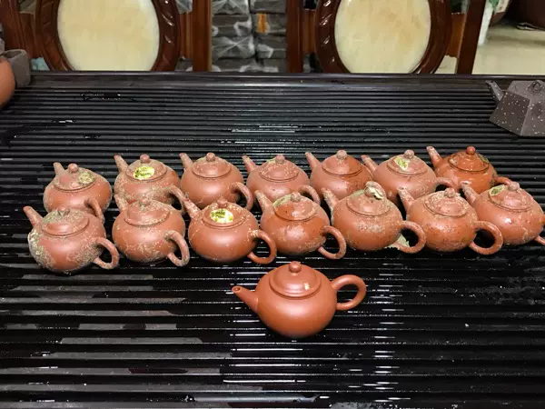 値下げ】中国美術 中国古玩 宜興紫砂 朱泥 急須 茶壷 水平壺 荊溪惠孟臣製