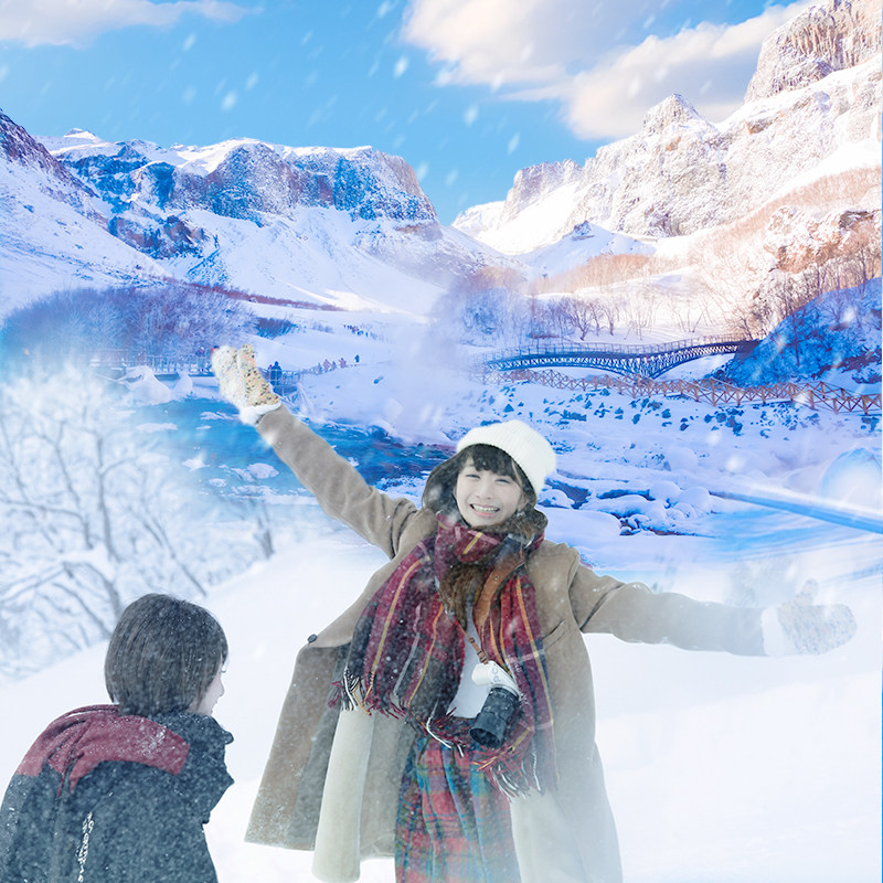 哈尔滨雪乡旅游纯玩长白山天池长白瀑布魔界漂流双动4天3晚跟团游