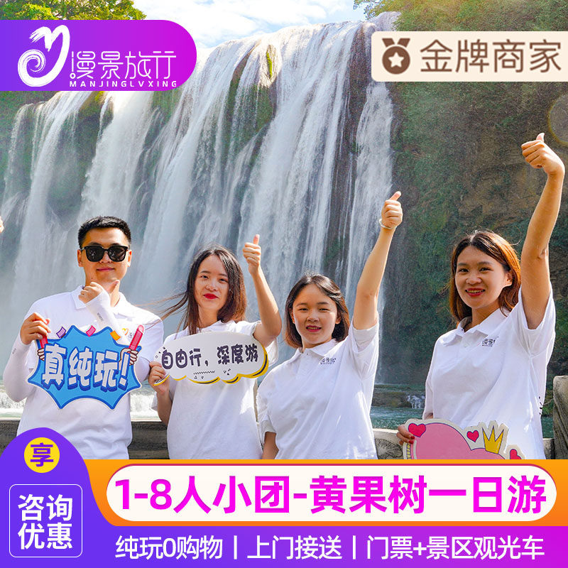 1-8人小团丨贵州旅游安顺黄果树大瀑布天星桥陡坡塘纯玩一日游 - 定制游预订